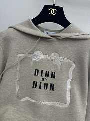 Colestore Dior Book Cover Hooded Sweatshirt Beige and Black - 5