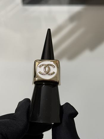 Colestore Chanel Logo CC Signet Ring Square 