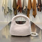 Colestore  Miu Miu Ivory Wander Shearling Hobo Bag 20x17x6cm - 5