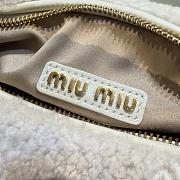 Colestore  Miu Miu Ivory Wander Shearling Hobo Bag 20x17x6cm - 2