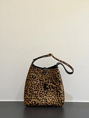 Colestore  Saint Laurent YSL LE 5 À 7 Supple Small in Pony Hair Leather in Beige Leopard 23×25×8.5cm - 1