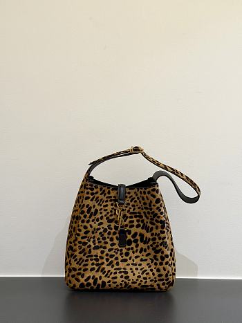 Colestore  Saint Laurent YSL LE 5 À 7 Supple Small in Pony Hair Leather in Beige Leopard 23×25×8.5cm