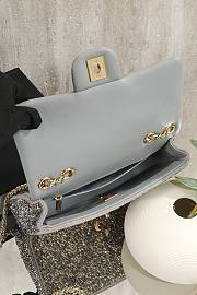 Colestore Chanel Crystal-Embellished Classic Flap Bag Silver/Grey 20cm - 4