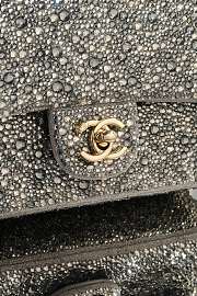Colestore Chanel Crystal-Embellished Classic Flap Bag Silver/Grey 20cm - 6