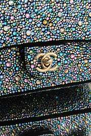 Colestore Chanel Crystal-Embellished Classic Flap Bag Blue/Multicolor 20cm - 4