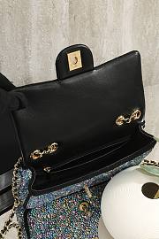 Colestore Chanel Crystal-Embellished Classic Flap Bag Blue/Multicolor 20cm - 2