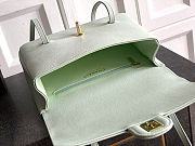 	 Colestore Chanel Small Flap-Top bag Glossy Calfskin with Grain Effect & Gold-plated Metal Light Green 22x15x7cm - 3