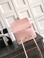 	 Colestore Chanel Small Flap-Top bag Glossy Calfskin with Grain Effect & Gold-plated Metal Light Pink 22x15x7cm - 5