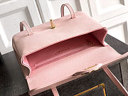 	 Colestore Chanel Small Flap-Top bag Glossy Calfskin with Grain Effect & Gold-plated Metal Light Pink 22x15x7cm - 3