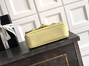 	 Colestore Chanel Small Flap-Top bag Glossy Calfskin with Grain Effect & Gold-plated Metal Light Yellow 22x15x7cm - 4