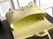 	 Colestore Chanel Small Flap-Top bag Glossy Calfskin with Grain Effect & Gold-plated Metal Light Yellow 22x15x7cm - 3