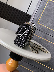 Colestore Chanel Evening Party bag Sequins, Artificial Pearls & Gold-colored Metal Black & White 20cm - 2