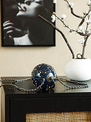 Colestore Chanel Celestial Globe Minaudière Resin, Crystal Embellishments & Gold-tone metal Dark Blue  - 3
