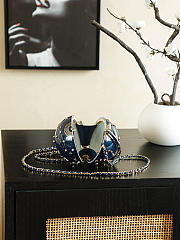 Colestore Chanel Celestial Globe Minaudière Resin, Crystal Embellishments & Gold-tone metal Dark Blue  - 4