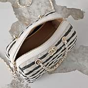 Colestore Chanel Clutch with Strap Crocheted Fabric, Sheepskin & Gold-colored metal Black 11.5x18.5x11cm - 2