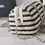 Colestore Chanel Clutch with Strap Crocheted Fabric, Sheepskin & Gold-colored metal Black 11.5x18.5x11cm - 3