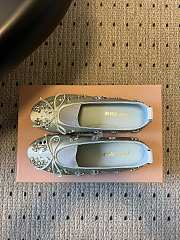 Colestore Miu Miu Crystal-Embellished Ballet Flats Silver - 3