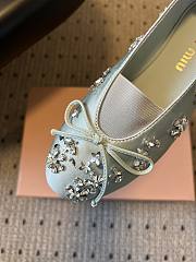 Colestore Miu Miu Crystal-Embellished Ballet Flats Silver - 4