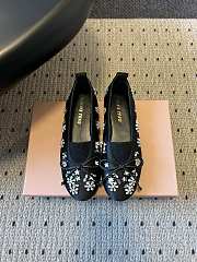 Colestore Miu Miu Crystal-Embellished Ballet Flats Black - 1