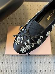 Colestore Miu Miu Crystal-Embellished Ballet Flats Black - 3