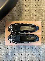 Colestore Miu Miu Crystal-Embellished Ballet Flats Black - 2