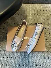 Colestore Miu Miu Crystal-Embellished Ballet Flats Beige - 6