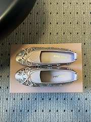 Colestore Miu Miu Crystal-Embellished Ballet Flats Beige - 2