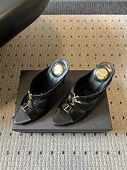Colestore Saint Laurent YSL Emilie Mules in Leather Black - 3