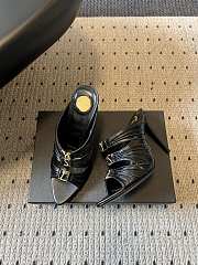 Colestore Saint Laurent YSL Emilie Mules in Leather Black - 2