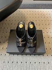 Colestore Saint Laurent YSL Emilie Mules in Satin Crepe Black - 1