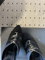 Colestore Saint Laurent YSL Emilie Mules in Satin Crepe Black - 5