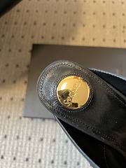 Colestore Saint Laurent YSL Emilie Mules in Satin Crepe Black - 4