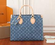 Colestore Louis Vuitton OnTheGo MM in Monogram Denim Blue 35x27x14cm - 1