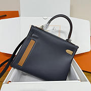 Colestore Hermes Kelly 30 Colormatic Blue Black Chai Gold Leather Palladium Hardware - 3