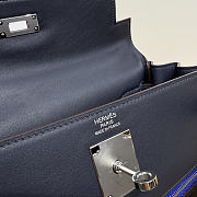 Colestore Hermes Kelly 30 Colormatic Blue Black Chai Gold Leather Palladium Hardware - 6
