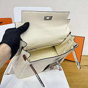 Colestore Hermes Kelly Colormatic in Cream with Tan Pocket 28cm - 3