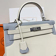 Colestore Hermes Ghillies Kelly 32 Cream & Baby Blue - 6