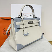 Colestore Hermes Ghillies Kelly 32 Cream & Baby Blue - 4