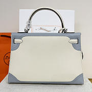 Colestore Hermes Ghillies Kelly 32 Cream & Baby Blue - 3