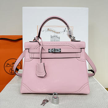 	 Colestore Hermes Ghillies Kelly 28 in Swift Leather Pink