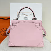 	 Colestore Hermes Ghillies Kelly 28 in Swift Leather Pink - 4