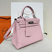 	 Colestore Hermes Ghillies Kelly 28 in Swift Leather Pink - 3