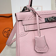 	 Colestore Hermes Ghillies Kelly 28 in Swift Leather Pink - 2