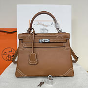 	 Colestore Hermes Ghillies Kelly 28 in Swift Leather Tan - 1