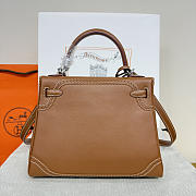 	 Colestore Hermes Ghillies Kelly 28 in Swift Leather Tan - 3