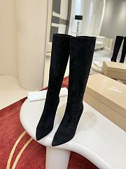 Colestore Christian Louboutin Suede Calfskin Condora Botta Knee Boots Black - 4