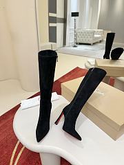 Colestore Christian Louboutin Suede Calfskin Condora Botta Knee Boots Black - 3