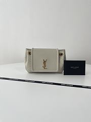 Colestore YSL Saint Laurent Mini Nolita In Lambskin in White  18x13x6cm - 5