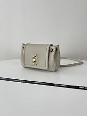 Colestore YSL Saint Laurent Mini Nolita In Lambskin in White  18x13x6cm - 3