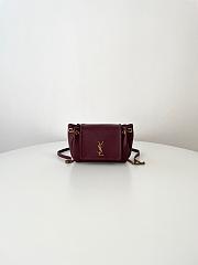 Colestore YSL Saint Laurent Mini Nolita In Lambskin in Red 18x13x6cm - 1